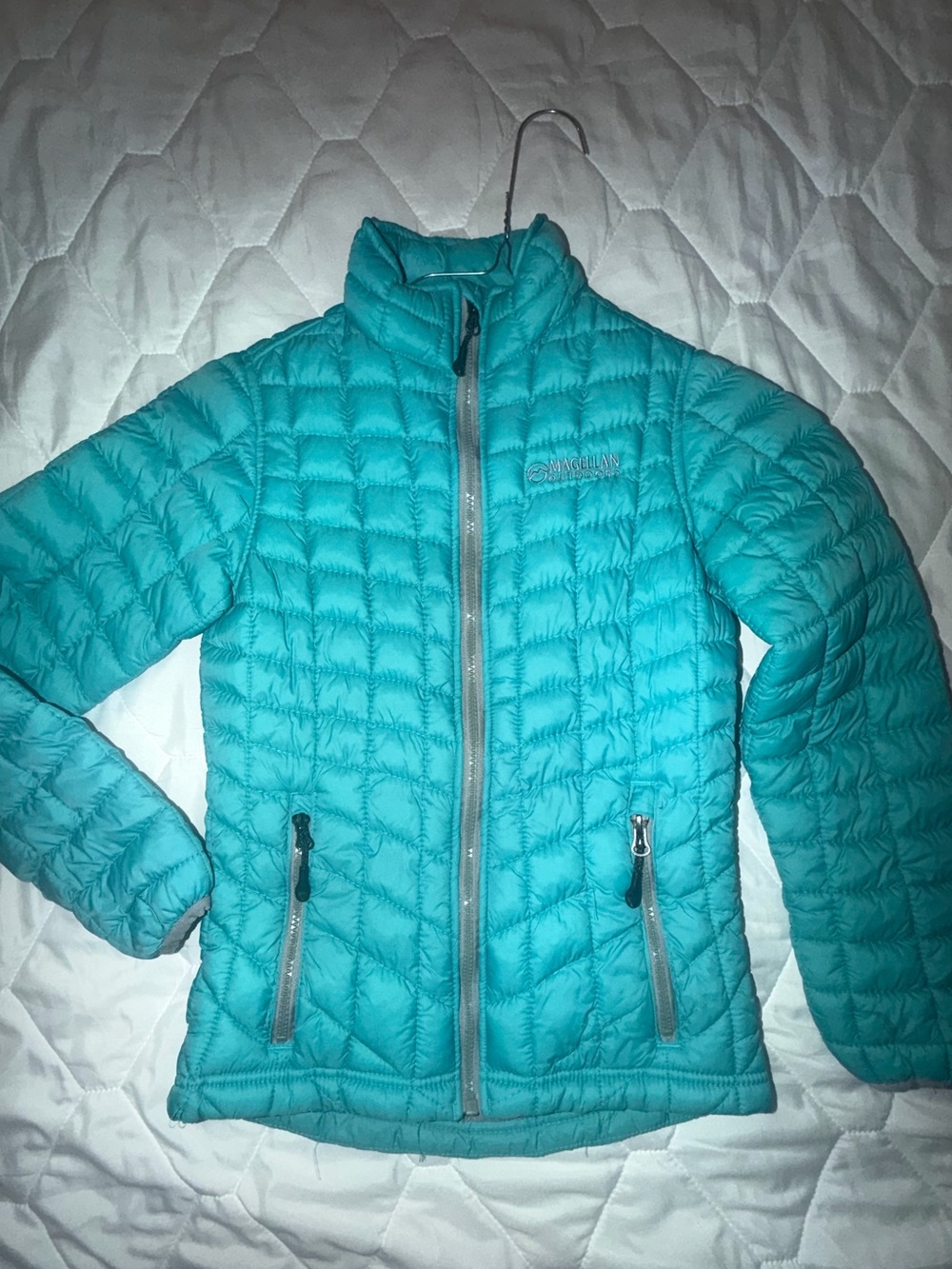 Magellan Outdoors Girls' Teal Quilted Puffer Jacket